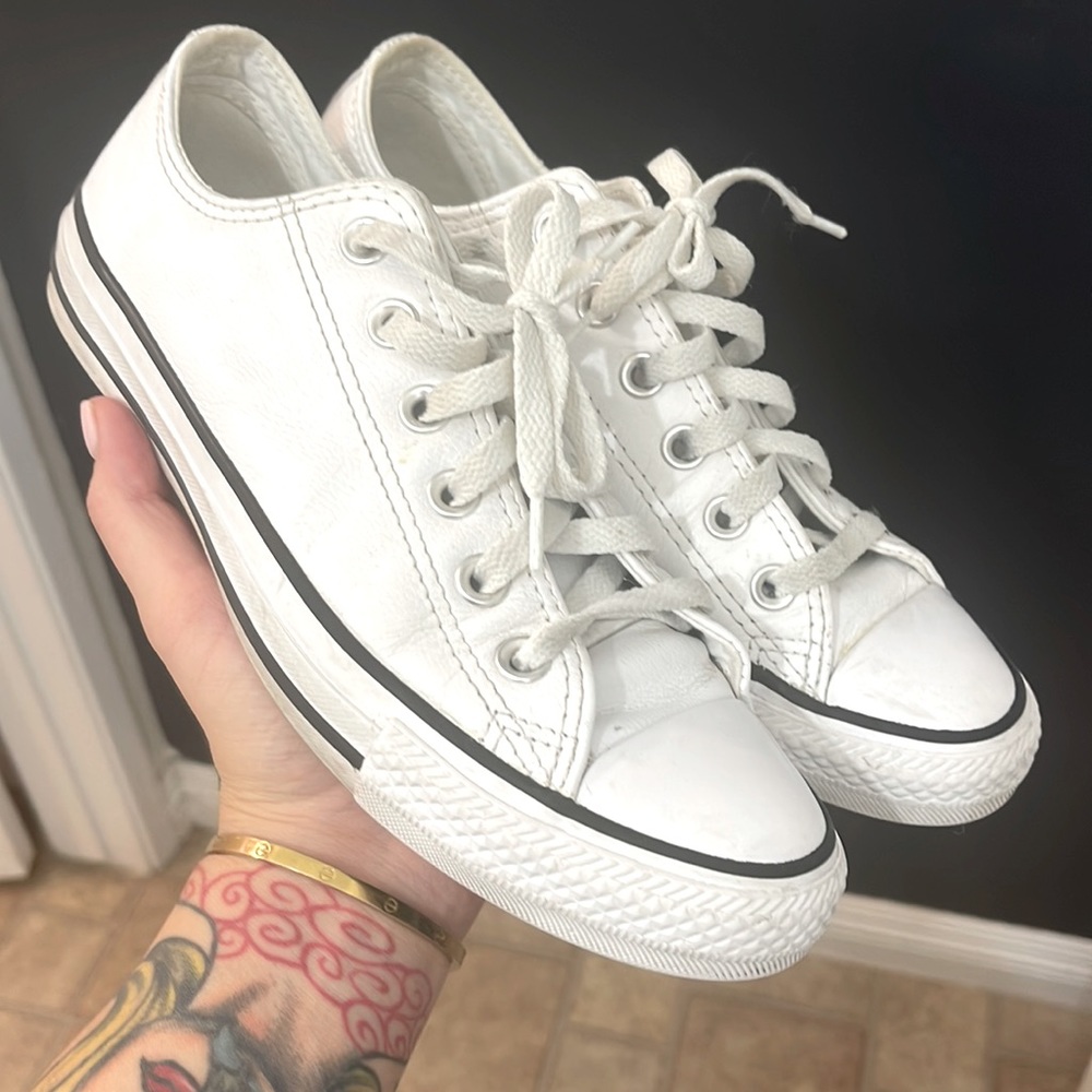 White leather converse